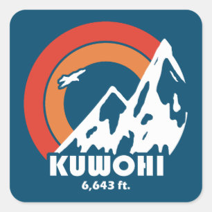 Sticker Carré Kuwohi North Carolina Tennessee Sun Eagle