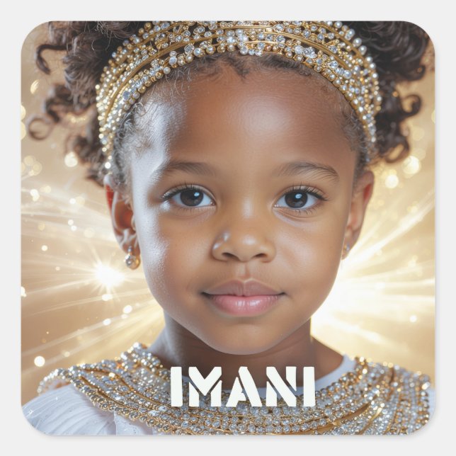 STICKER CARRÉ KWANZAA - IMANI - (Devant)