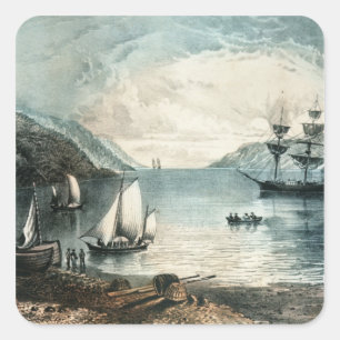 Sticker Carré La baie d'Annapolis, vers 1880
