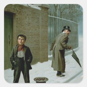 Sticker Carré La balle de neige - Coupable ou non coupable