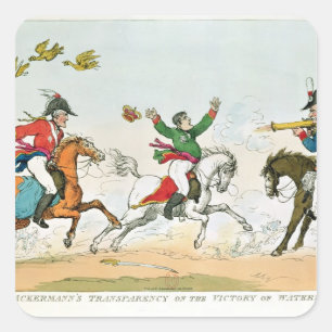 Sticker Carré La bataille de Waterloo