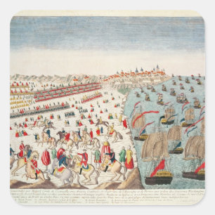 Sticker Carré La bataille de Yorktown, le 19 octobre 1781