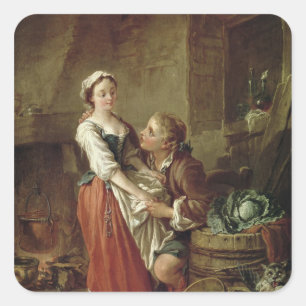 Sticker Carré La Belle Cuisine Maid