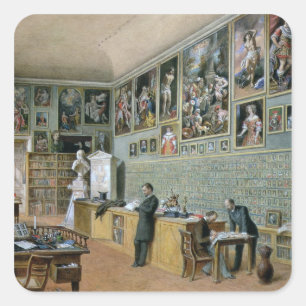 Sticker Carré La bibliothèque