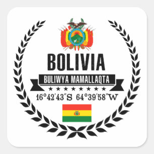 Sticker Carré La Bolivie