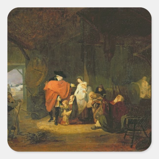 Sticker Carré La bonté de Louis XVI (Devant)