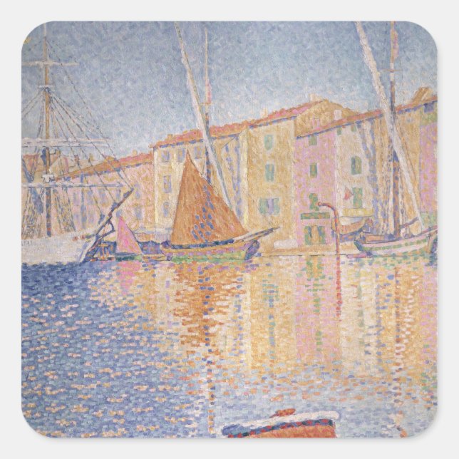 Sticker Carré La Bouée Rouge, Saint Tropez, 1895 (Devant)