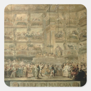 Sticker Carré La boule masquée, c.1767