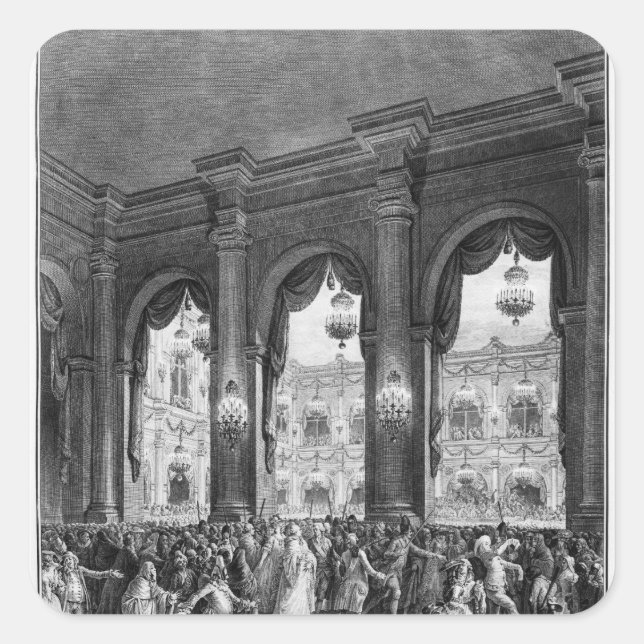 Sticker Carré La boule masquée, le 23 janvier 1782 (Devant)
