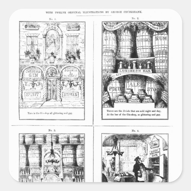 Sticker Carré La Boutique Gin (Devant)