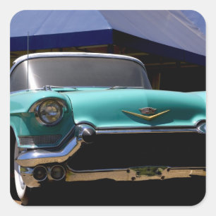 Sticker Carré La Cadillac décapotable verte d'Elvis Presley à