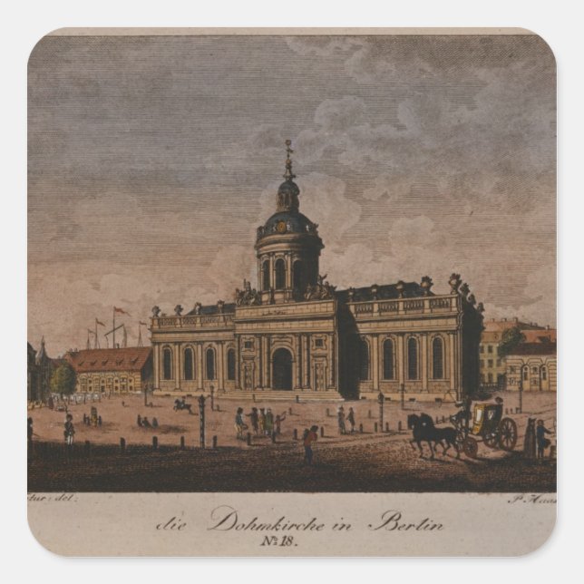 Sticker Carré La Cathédrale de Berlin (Devant)