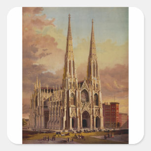 Sticker Carré La cathédrale Saint-Patrick dans le Midtown Manhat
