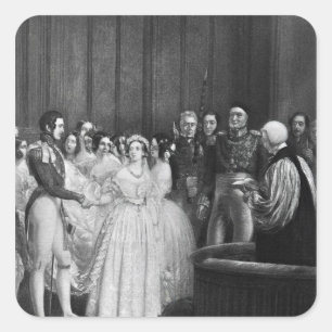 Sticker Carré La cérémonie de mariage