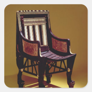 Sticker Carré La chaise de l'enfant, de la tombe de Tutankhamun