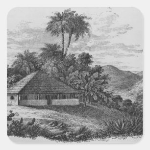 Sticker Carré La Chambre d'un planteur au Brésil