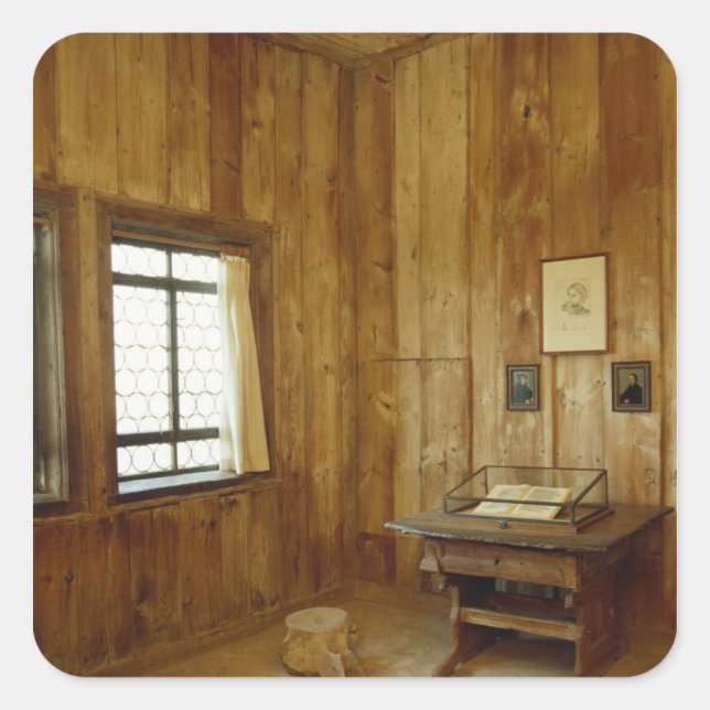Sticker Carré La chambre Luther dans le château de Wartburg (Devant)