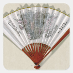 Sticker Carré La Chine face à une carte fantaisiste