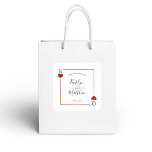 Sticker Carré La collection de Mariages de cartes de jeu Monogra<br><div class="desc">Célébrez en style avec ces stickers de mariage élégants et très tendance. Ce design est facile à personnaliser avec votre libellé d'événement spécial et vos invités seront ravis quand ils reçoivent ces fabuleux autocollants.</div>