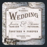 Sticker Carré La collection de Mariages Rustic Silver Birch Tree<br><div class="desc">Collection Rustic Silver Birch Tree - Stickers VOIR LES ARTICLES CORRESPONDANTS POUR CETTE COLLECTION</div>