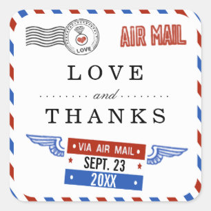 Sticker Carré La collection moderne de Mariages Airmail