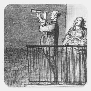 Sticker Carré La comète, incredules de Parisiens