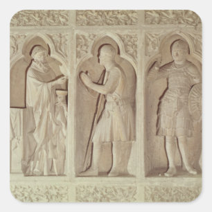 Sticker Carré La communion d'un chevalier