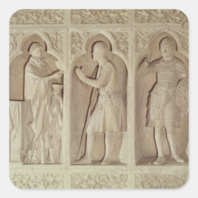 Sticker Carré La communion d'un chevalier (Devant)