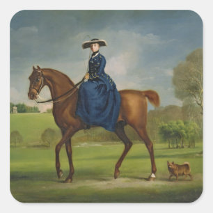 Sticker Carré La comtesse de Coningsby dans le costume du ch