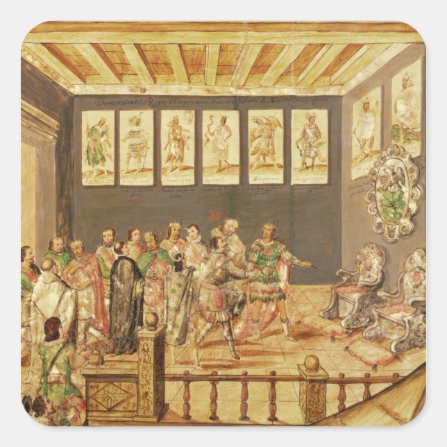 Sticker Carré La conquête du Mexique (Devant)