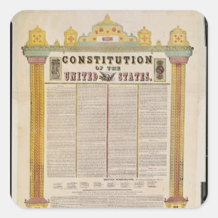 Sticker Carré La constitution des Etats-Unis d'Amérique