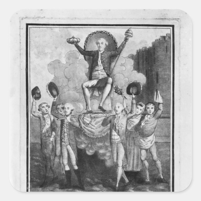 Sticker Carré La Constitution française (Devant)