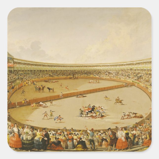 Sticker Carré La corrida (Devant)