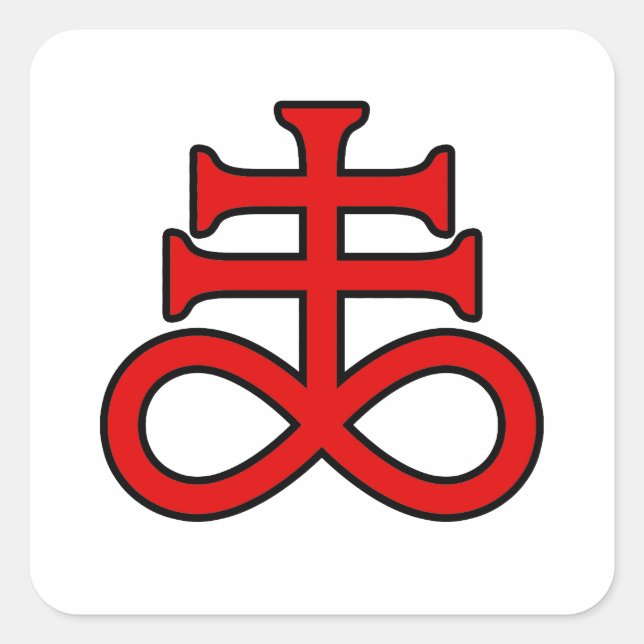 Sticker Carré La Croix de l'Alchimiste Noir (Devant)