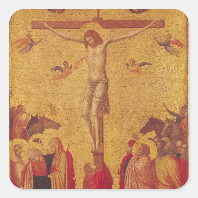 Sticker Carré La Crucifixion (température sur panneau) (Devant)