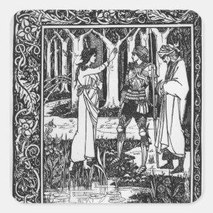 Sticker Carré La Dame du lac telleth Arthur