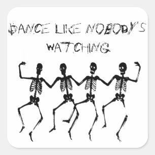 Sticker Carré La danse aiment personne qui observe
