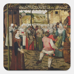 Sticker Carré La danse rustique