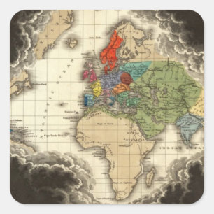 Sticker Carré La découverte de l'Amérique 1498 AD