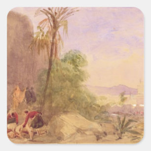 Sticker Carré La découverte du corps de Tipu à la porte d'eau à