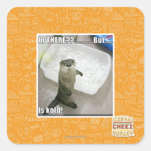Sticker Carré Là-dedans ? Est Kold !