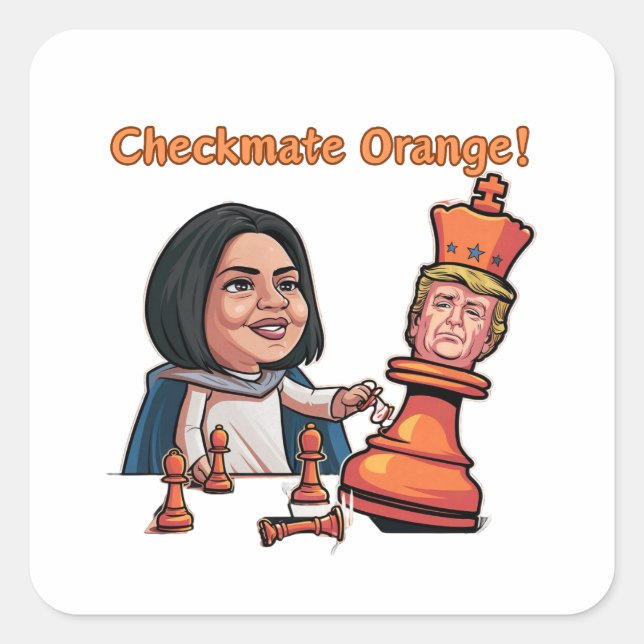 Sticker Carré La Défaite Du Roi Orange (Devant)