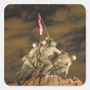 Sticker Carré La deuxième guerre mondiale Iwo Jima Arlington