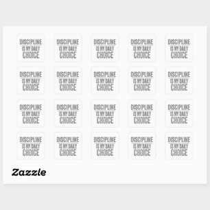 Sticker Carré La Discipline Est Mon Choix Quotidien – Motivation