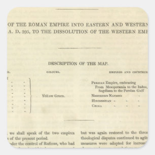 Sticker Carré La dissolution de l'ANNONCE occidentale de