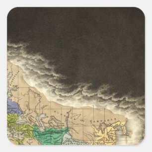 Sticker Carré La Division de l'Empire Romain 395 après J.-C.