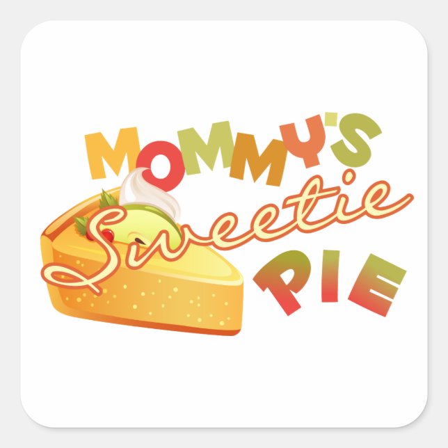 Sticker Carré La douce tarte de maman (Devant)
