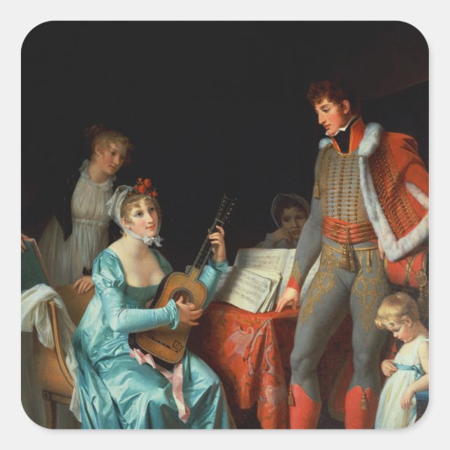 Sticker Carré La Duchesse Abrantes et le Général Junot (Devant)