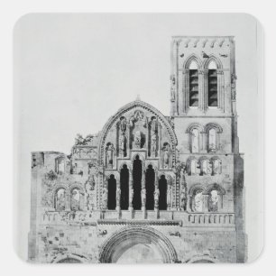 Sticker Carré La façade de La Madeleine de Vezelay
