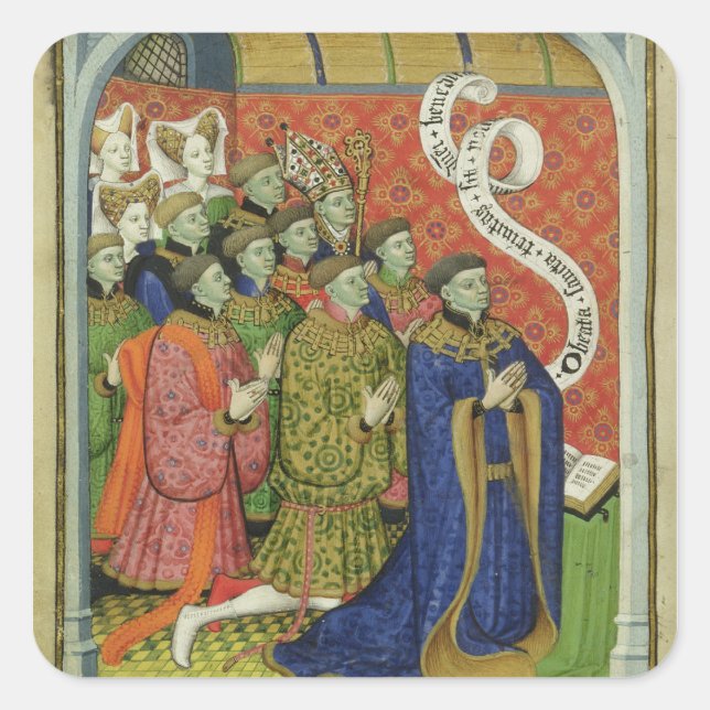 Sticker Carré La famille Neville à la prière (Devant)